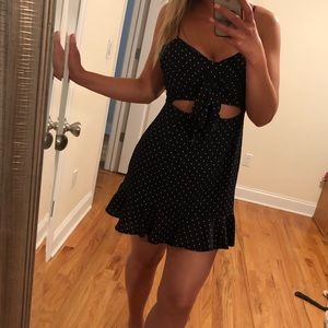 WHITEFOX Navy and white polka dot dress. NWT!